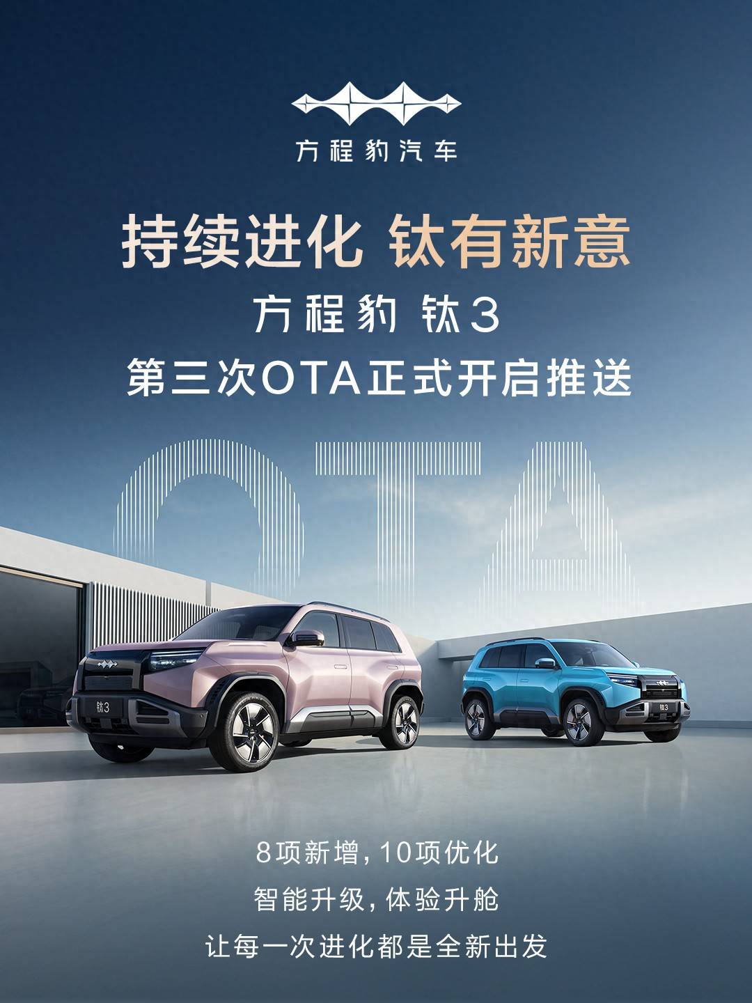 方程豹鈦3第三次OTA升級(jí)來(lái)襲 8項(xiàng)新增10項(xiàng)優(yōu)化重塑智能出行體驗(yàn)